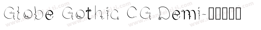 Globe Gothic CG Demi字体转换